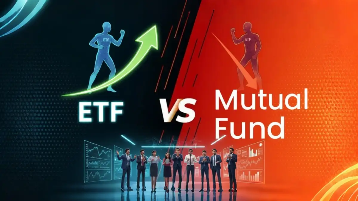 ETF vs Mutual Fund in India, ETF investing India, mutual fund vs ETF India, index fund vs ETF India, best ETF 2025 India, SIP vs ETF India, passive investing India